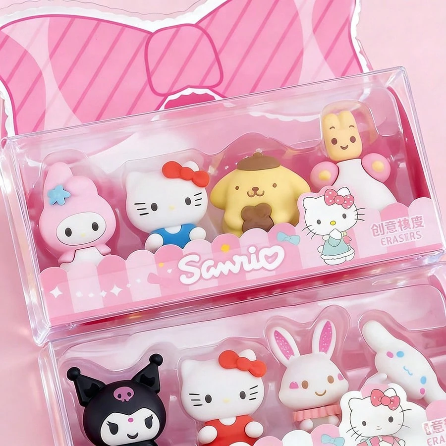 3D stackable kawaii erasers